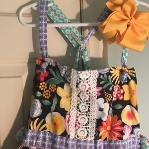 Matilda Jane top and shorts (bow included)